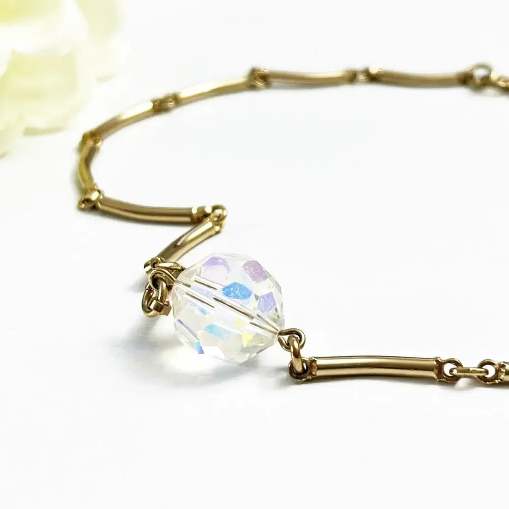 Sarah Coventry Mirage Choker Necklace Aurora Borealis 1975